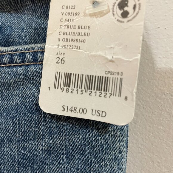 NWT $148 We The Free Slade Slim Selvedge Jean Current On Free People Sz 26 - Picture 8 of 16